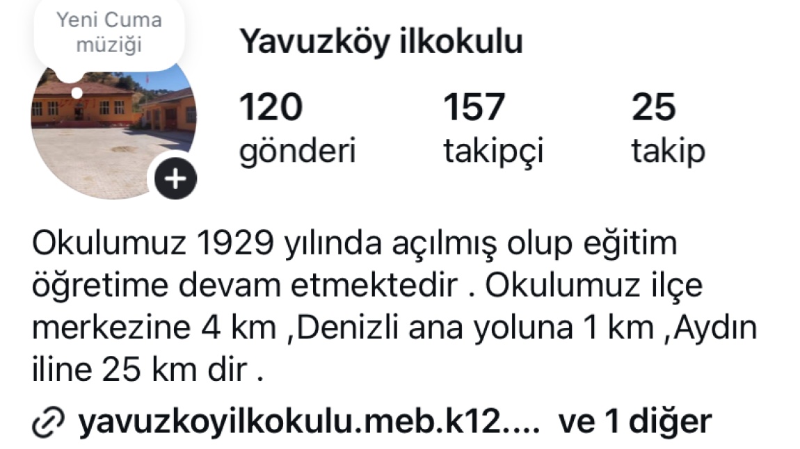 Okulumuz resmi instagram sayfa linki